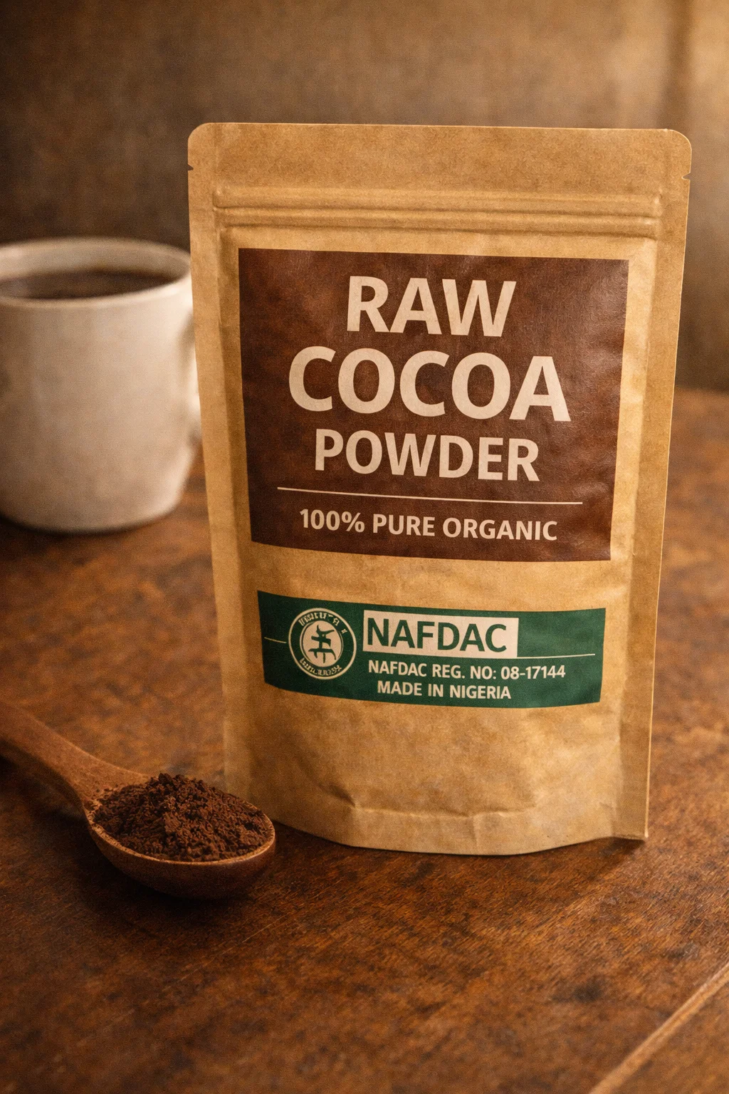 Raw Cocoa Powder product flat lay